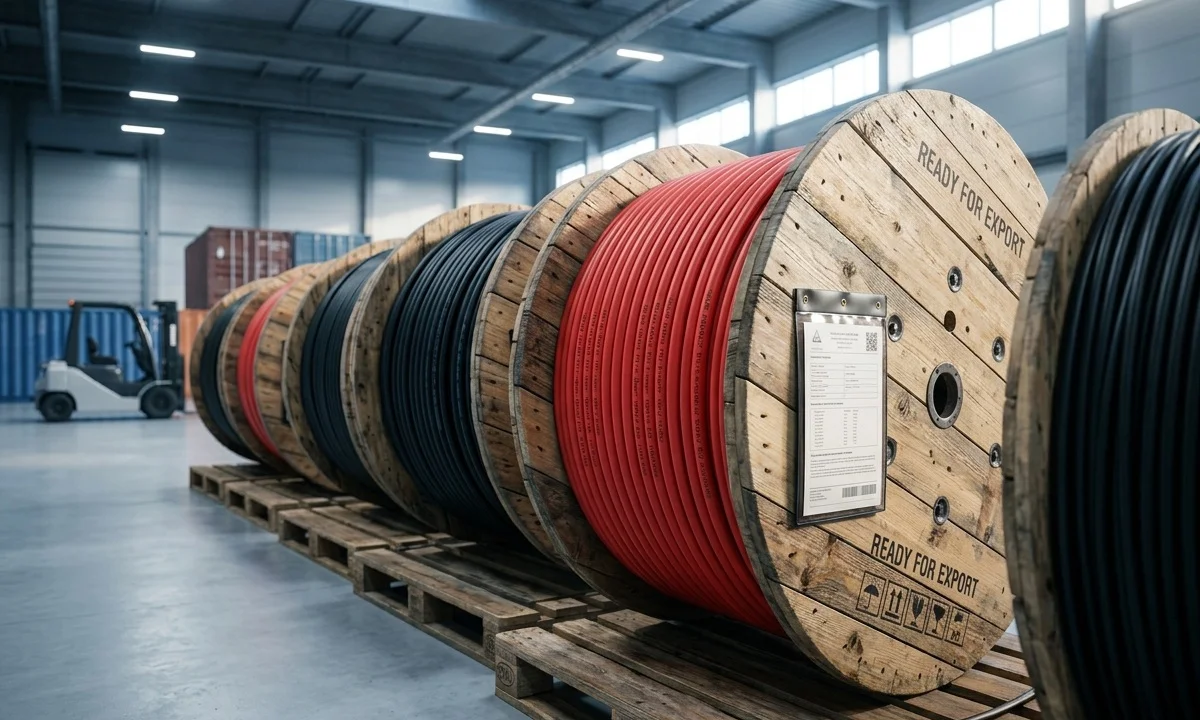 Warehouse View — Solar PV DC Cable (H1Z2Z2-K / IEC 62930)