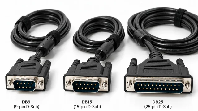 Custom D-Sub cable assembly with connector and backshell