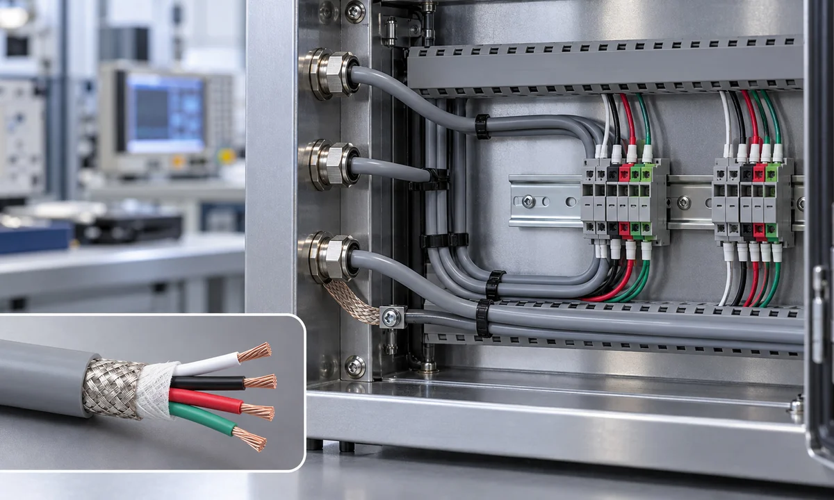 Illustrative fixed instrumentation signal wiring with an MVVS sample inset; construction and suitability are confirmed per project.