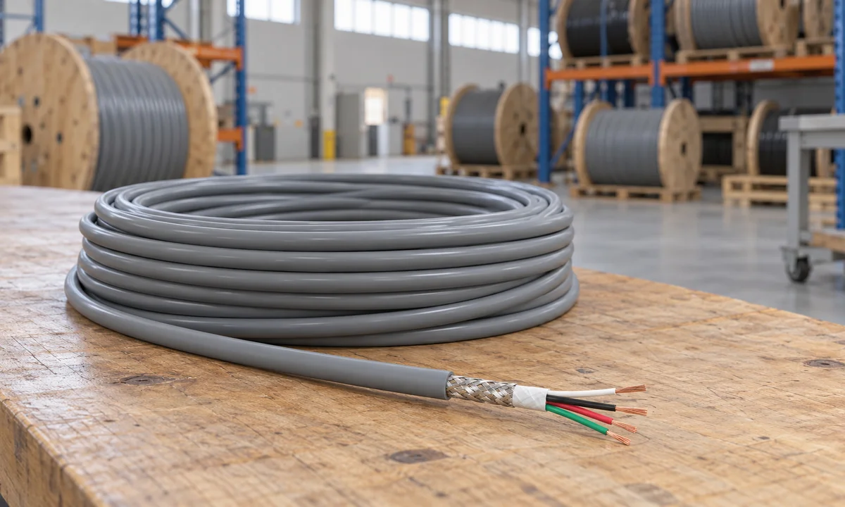 Illustrative MVVS cable storage and handling scene; not an actual DEV CABLE warehouse or stock photograph.