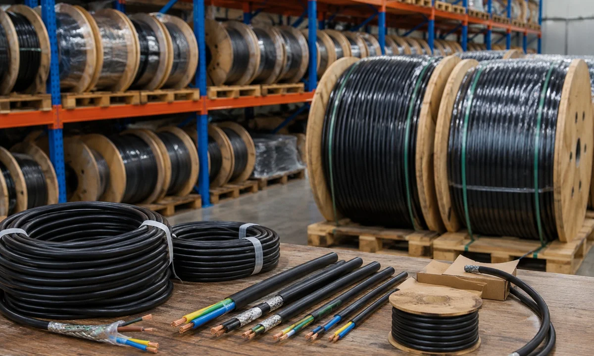 Warehouse View — DV-FLEX & CONTROL Shielded Industrial Cable Series - Custom & Low MOQ