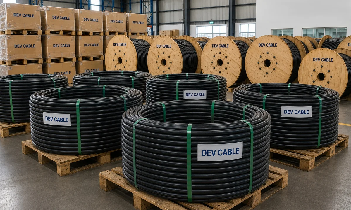 Warehouse View — Submersible Pump Cables for Deep Well and Sewage Pump Applications